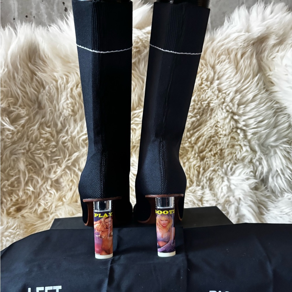 Vetements Black Lighter Heeled Sock Boots - Picture 4 of 6